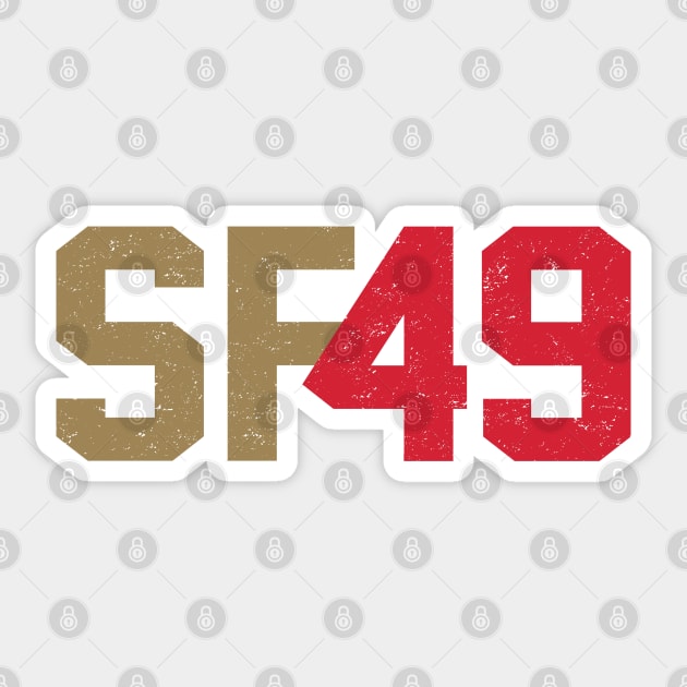 San Francisco 49ers 4 by Buck Tee Originals Sticker by Buck Tee